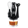 Brentwood Appliances 2-Speed Hand Blender and Food Processor with Balloon Whisk (Black) HB-38BK